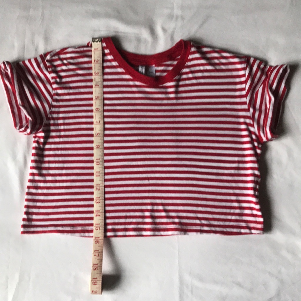 Super Soft Super Short Super Cute RedWhite Tee Super Soft Super Short Super Cute RedWhite Tee